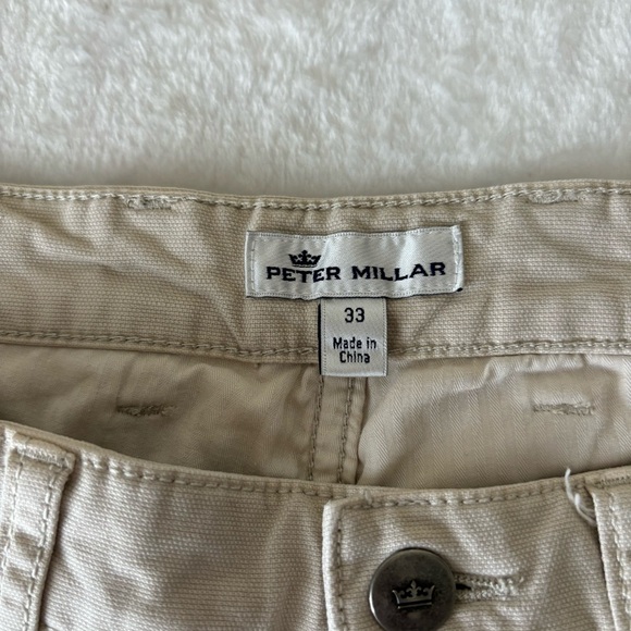 Peter Millar Crown Vintage 5 pocket Canvas Pant, Tan Size 33 - Picture 5 of 13